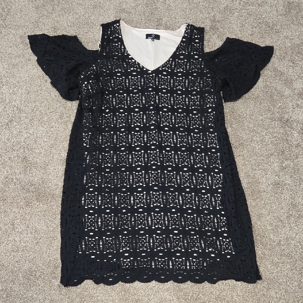 Ronni Nicole‎ Black Lace Cold Shoulder Dress Midi Dress Size 22W